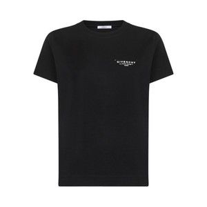 Givenchy Ribbed Crewneck Black T-Shirt With Logo Print - NWT